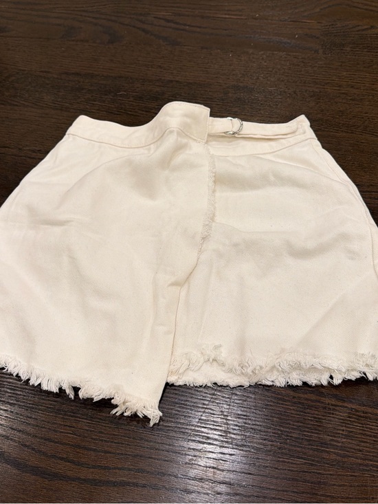 PacSun Dresses & Skirts - Pacsun White Denim Frayed Hem Skirt
